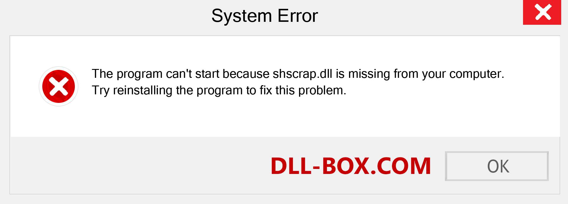  shscrap.dll file is missing?. Download for Windows 7, 8, 10 - Fix  shscrap dll Missing Error on Windows, photos, images